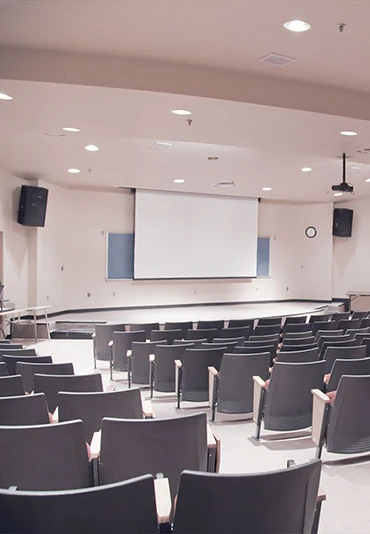 A medium-sized empty auditorium