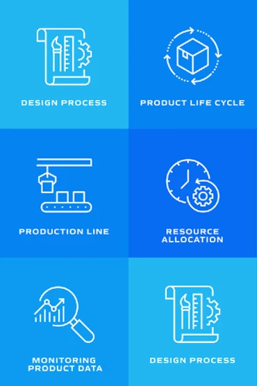 A graphic showing product planning stages that reads,
