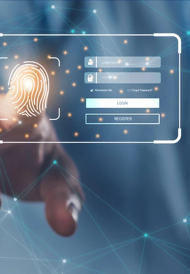 Concept graphic showing cybersecurity